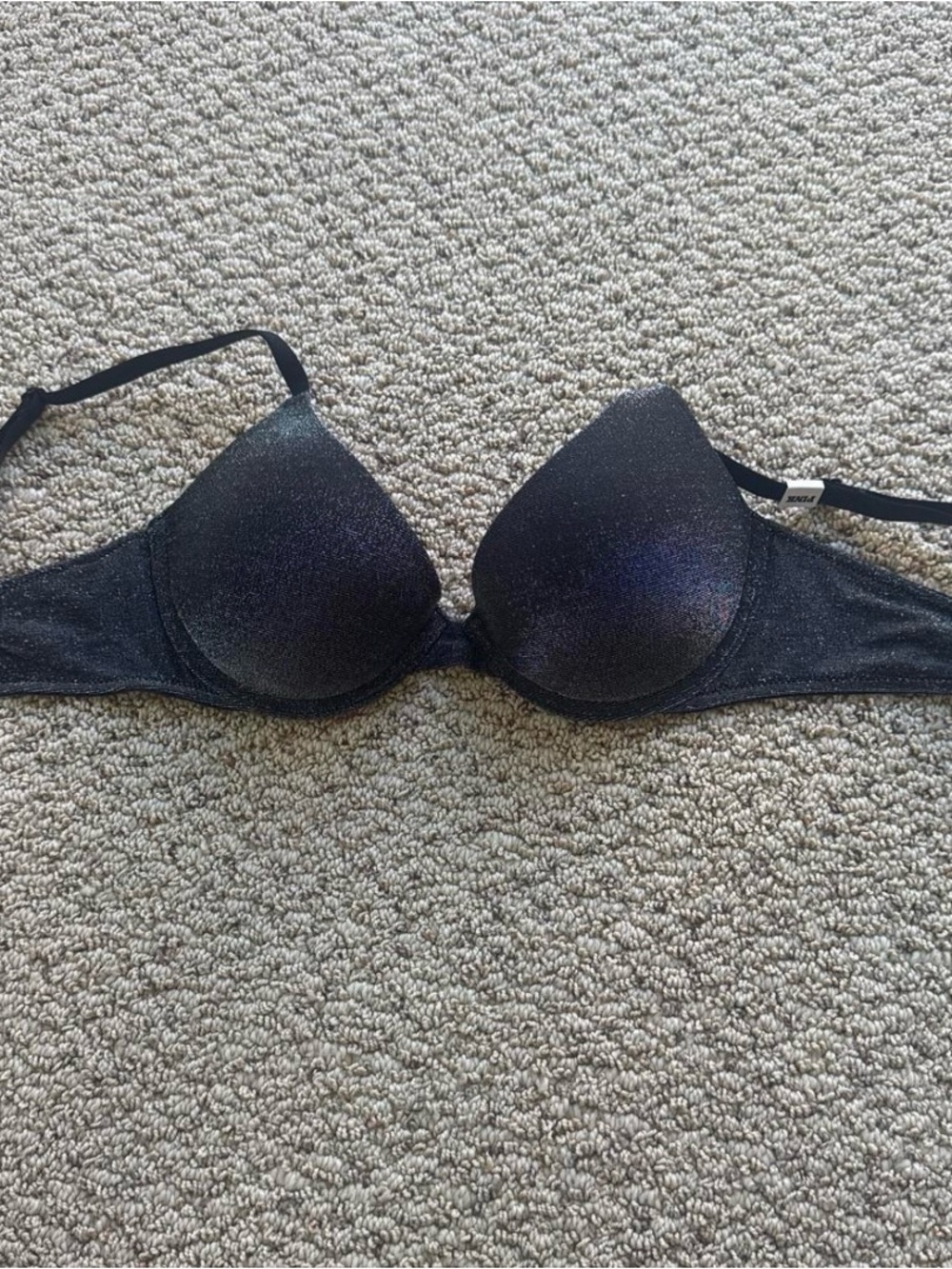 Victoria secret Black Shimmery Push-Up Bra - Women Intimates